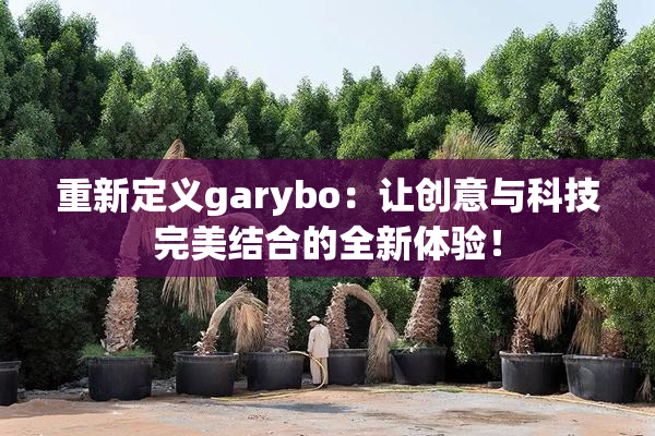 重新定义garybo：让创意与科技完美结合的全新体验！