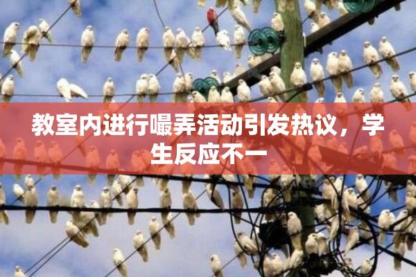 教室内进行嘬弄活动引发热议，学生反应不一
