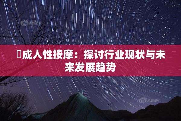 巜成人性按摩：探讨行业现状与未来发展趋势