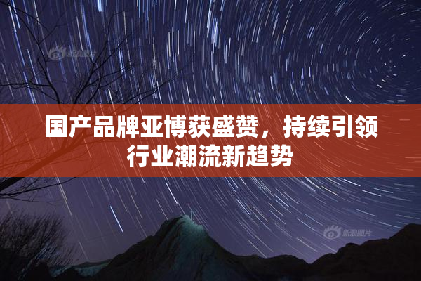 国产品牌亚博获盛赞，持续引领行业潮流新趋势