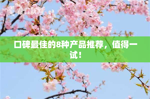 口碑最佳的8种产品推荐，值得一试！
